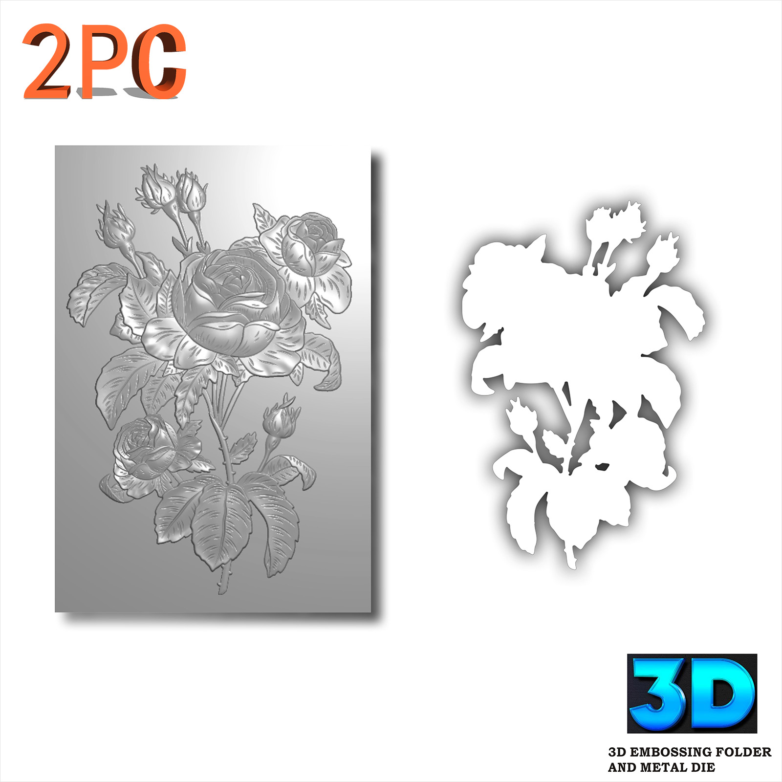 3D Printing With Pp - Rose Art Background Flower Design 3D