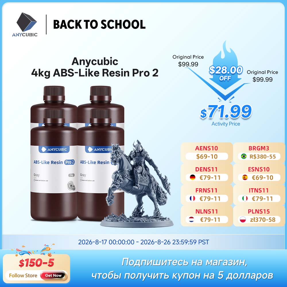 3D Printing Uv Sensitive Resin - Mới 2 Cái/lô ANYCUBIC ABS Như
