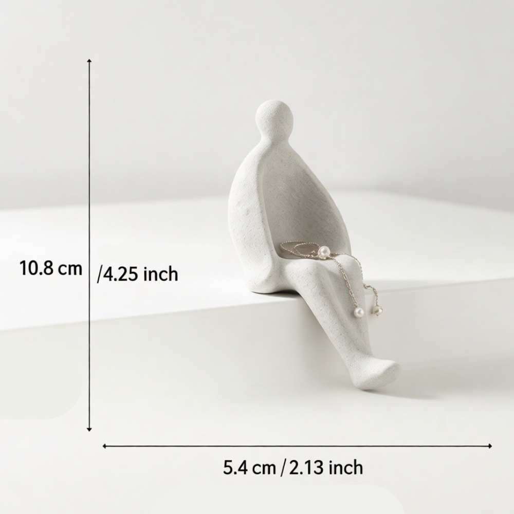 3D Printed Grey Sitting Figure - đánh giá và giá 3D Printing Ring Holder