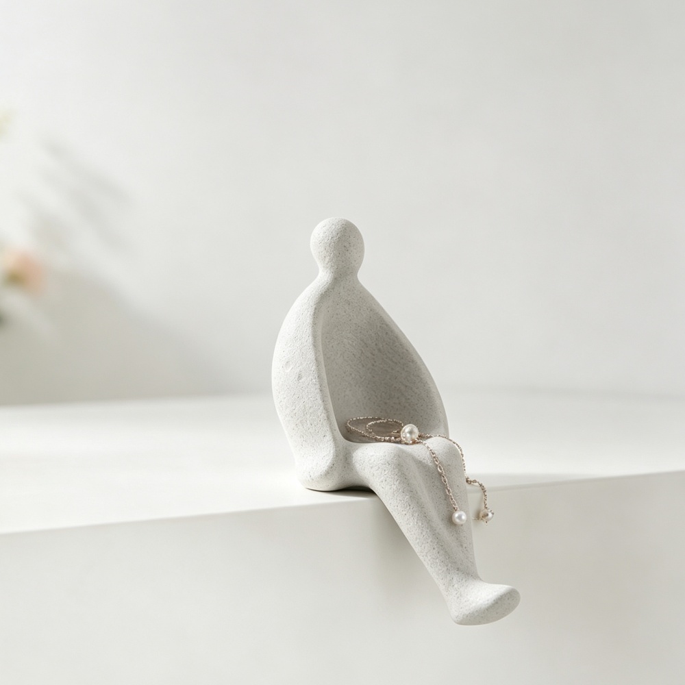 3D Printed Grey Sitting Figure - đánh giá và giá 3D Printing Ring Holder