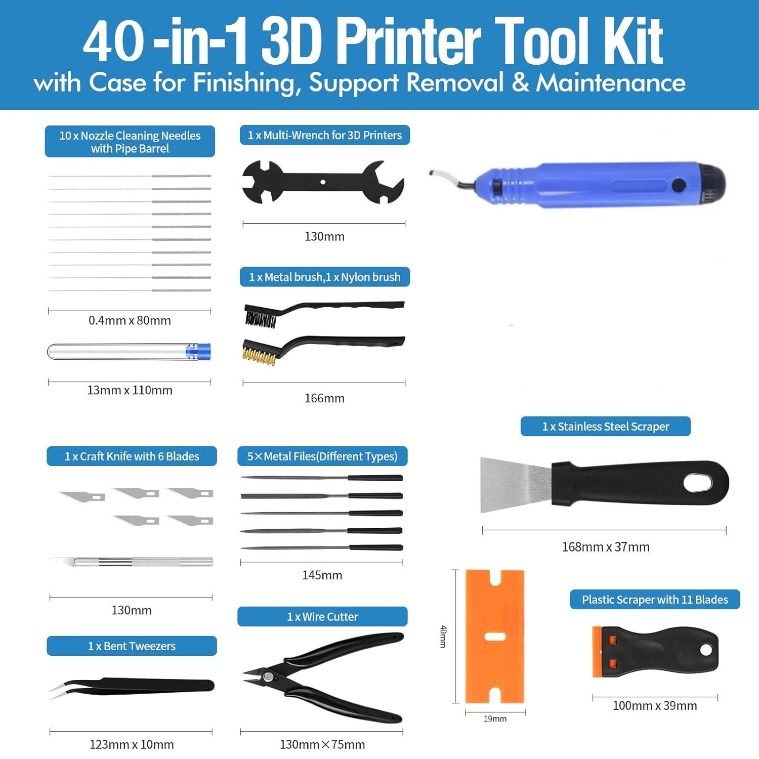 40PCS 3D Printer Tools, Scrape - đánh giá và giá 3D Printing Files