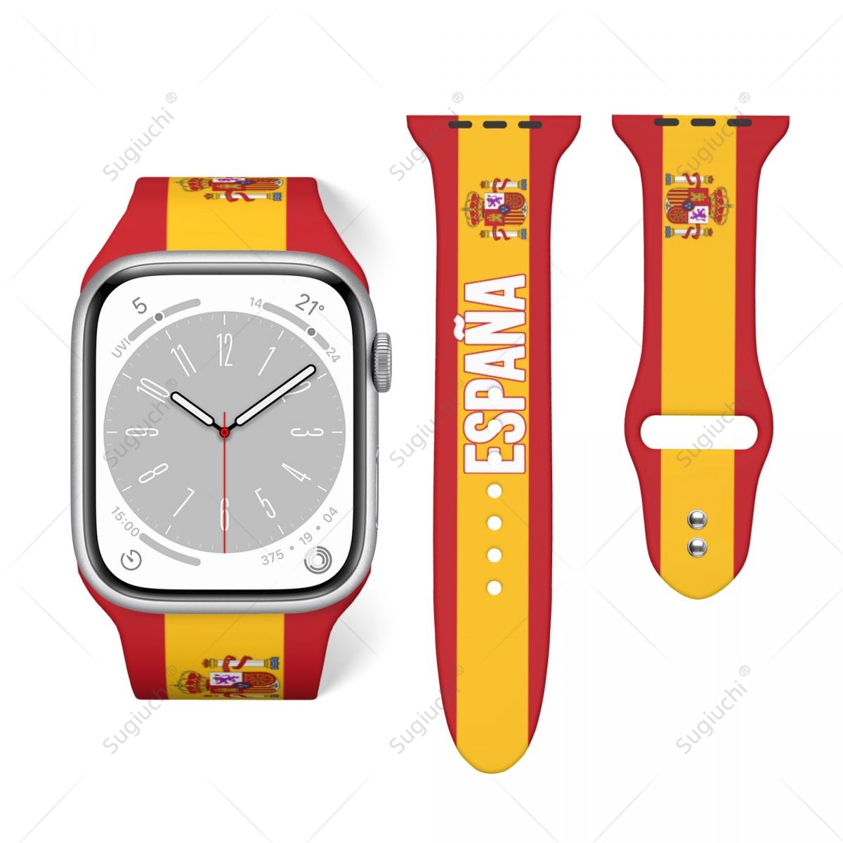 Unisex Spain Flag 3D Printing  - đánh giá và giá 3D Printing Watch