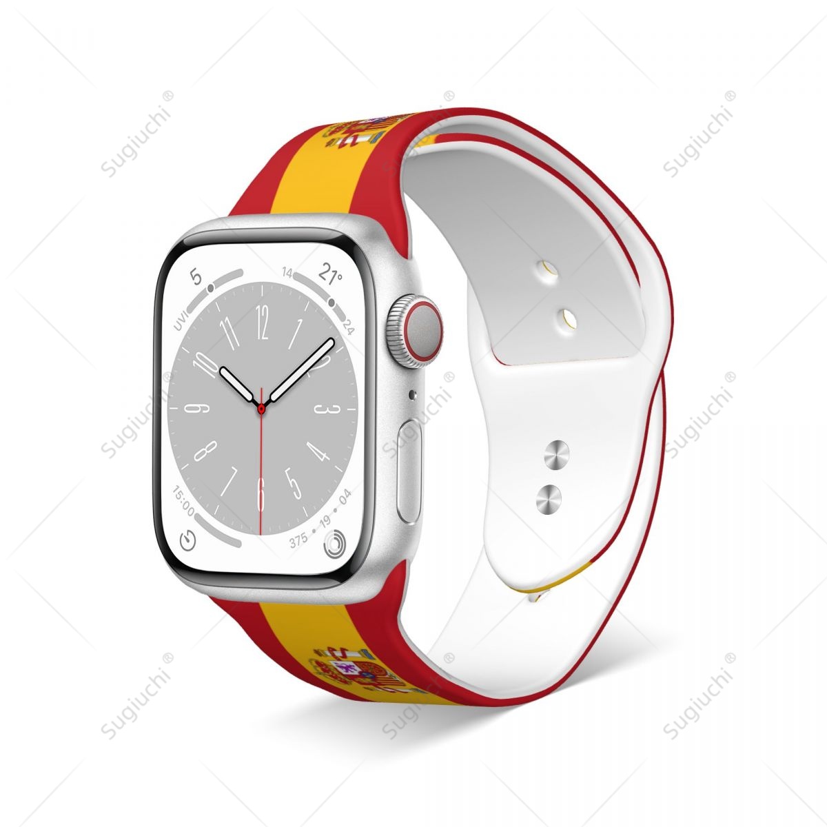 Unisex Spain Flag 3D Printing  - đánh giá và giá 3D Printing Watch