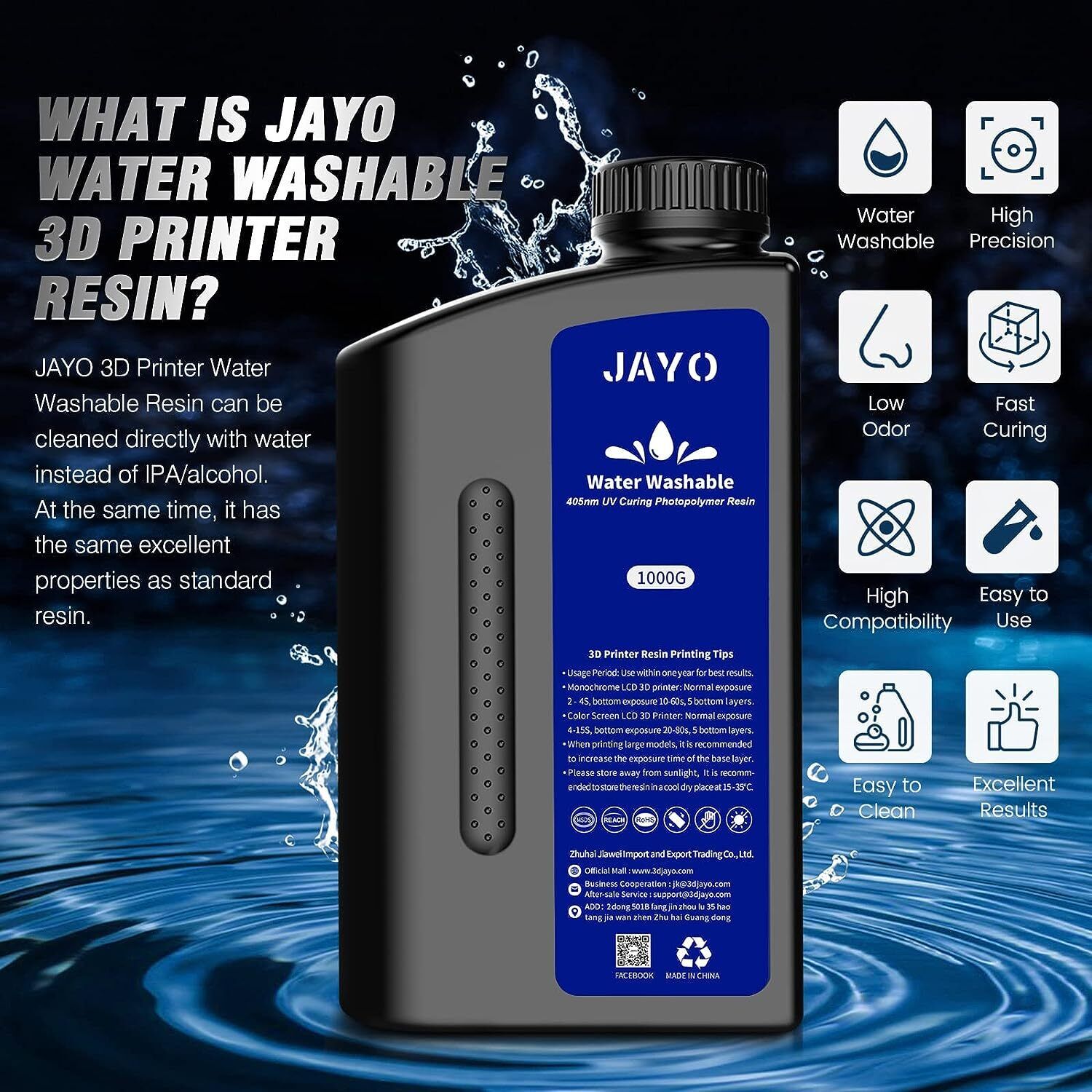 JAYO Standard /ABS-Like/ Water - đánh giá và giá 3D Printing Uv Sensitive Resin