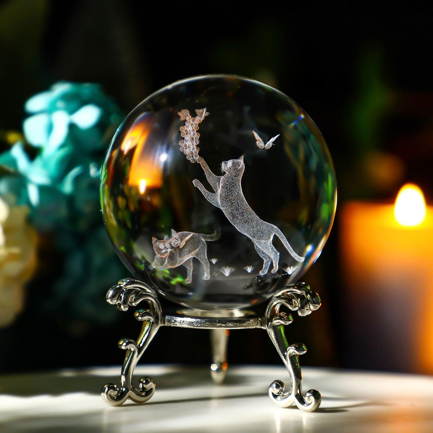 60mm Cat Crystal Ball with Met - đánh giá và giá 3D Printing Laser Cutting