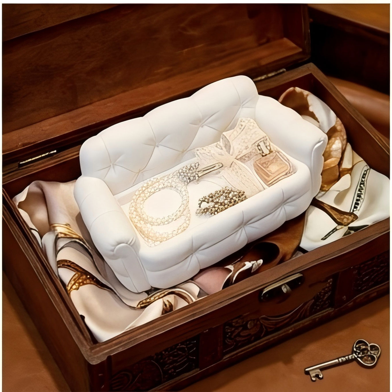 Mini Sofa Jewelry Storage Tray - đánh giá và giá 3D Printing Ring Holder