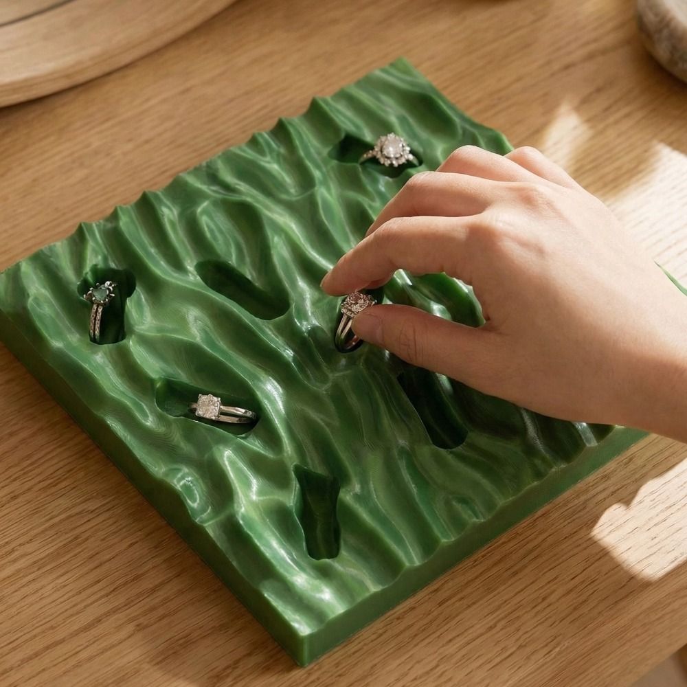 Minimalist Sea Wave Ring Displ - đánh giá và giá 3D Printing Ring Holder