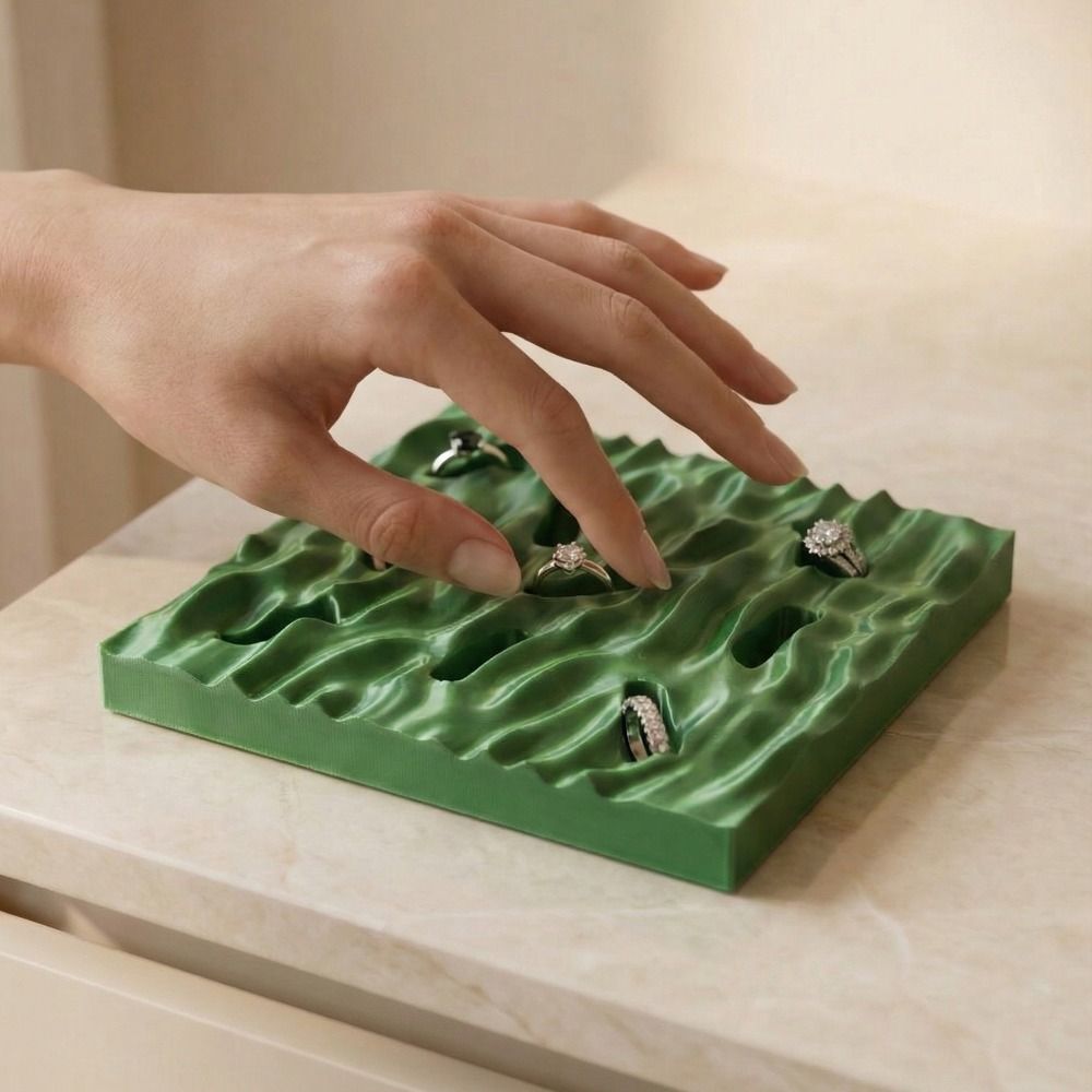 Minimalist Sea Wave Ring Displ - đánh giá và giá 3D Printing Ring Holder