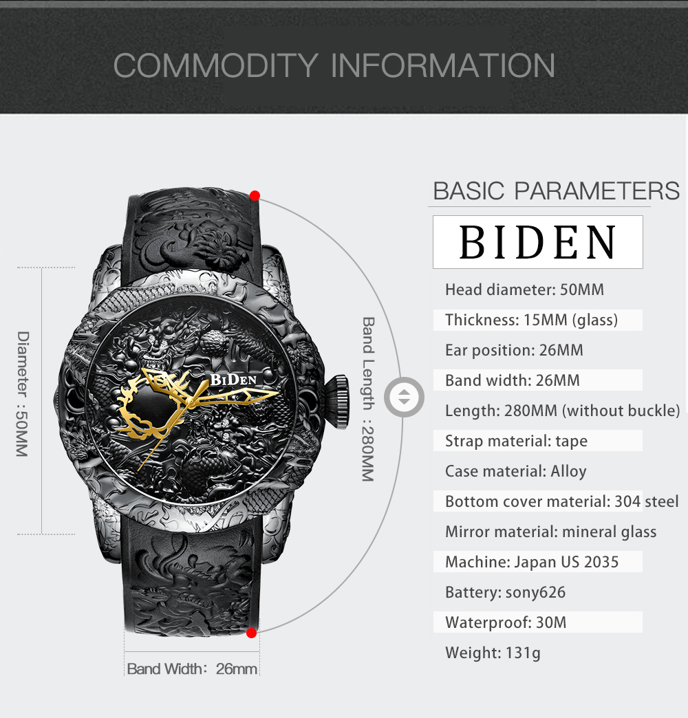 Cao Cấp Rồng Vàng Điêu Khắc Hồ - đánh giá và giá 3D Printing Watch