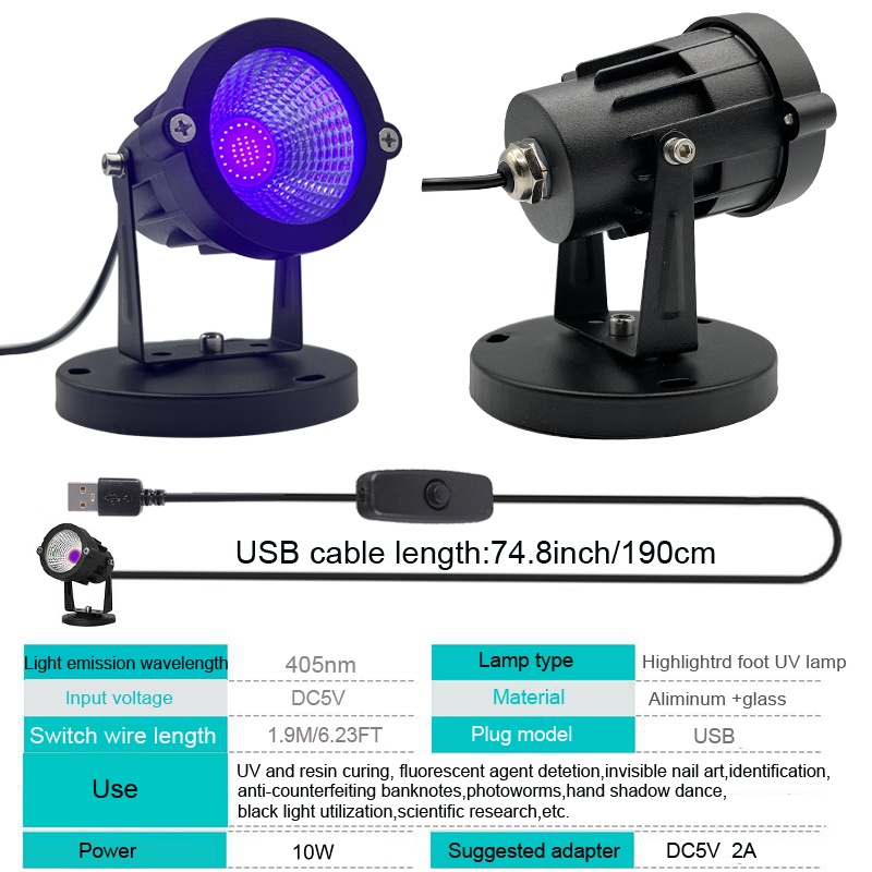LED Purple Light 10W 30W Black - đánh giá và giá 3D Printing Uv Sensitive Resin