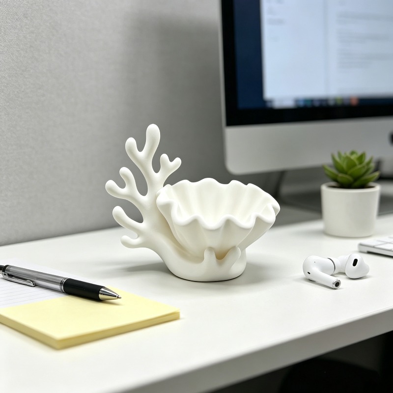 3D Printed Coral Seashell Trin - đánh giá và giá 3D Printing Ring Holder