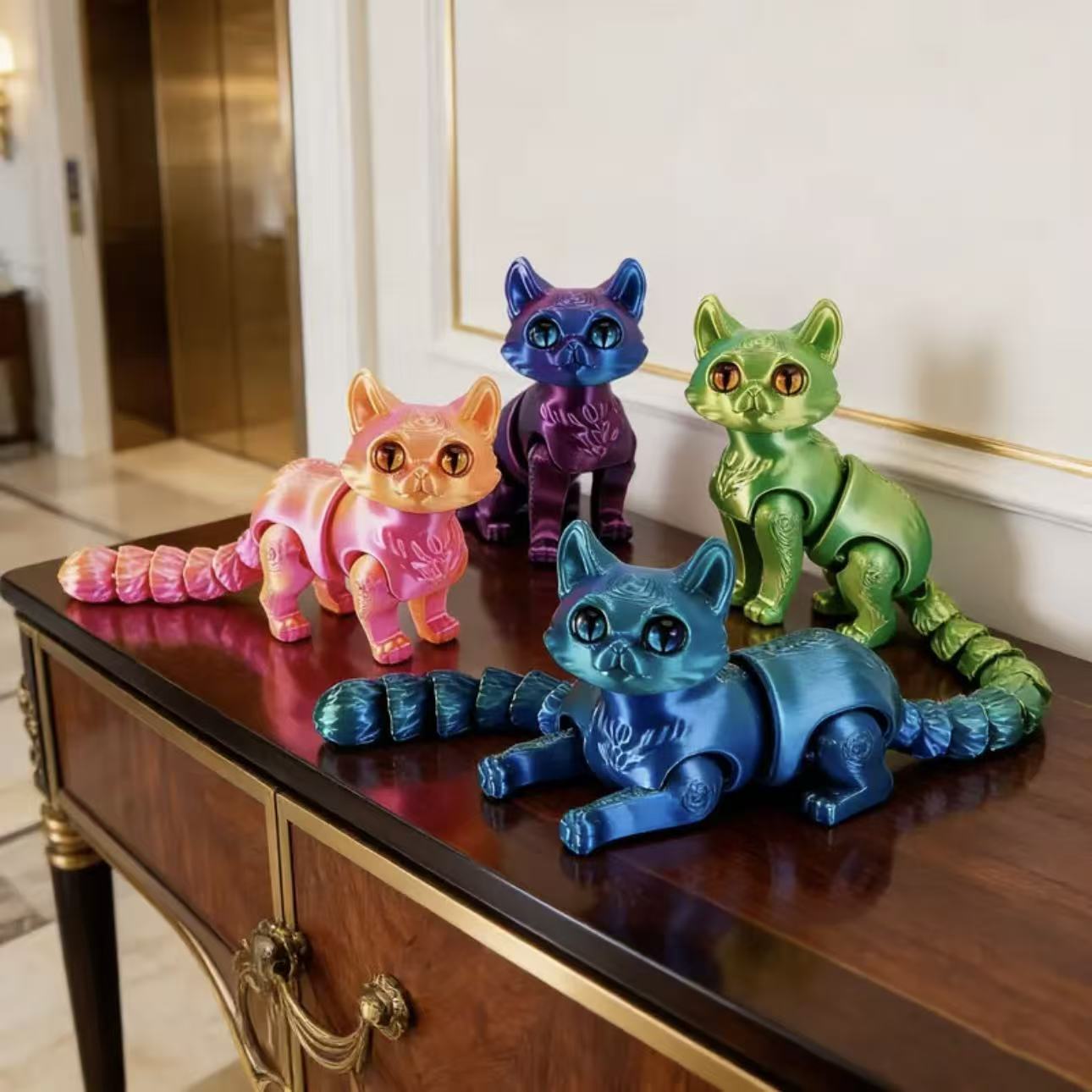 1pc 3D Printed Cute Cartoon Ca - đánh giá và giá 3D Printing Use