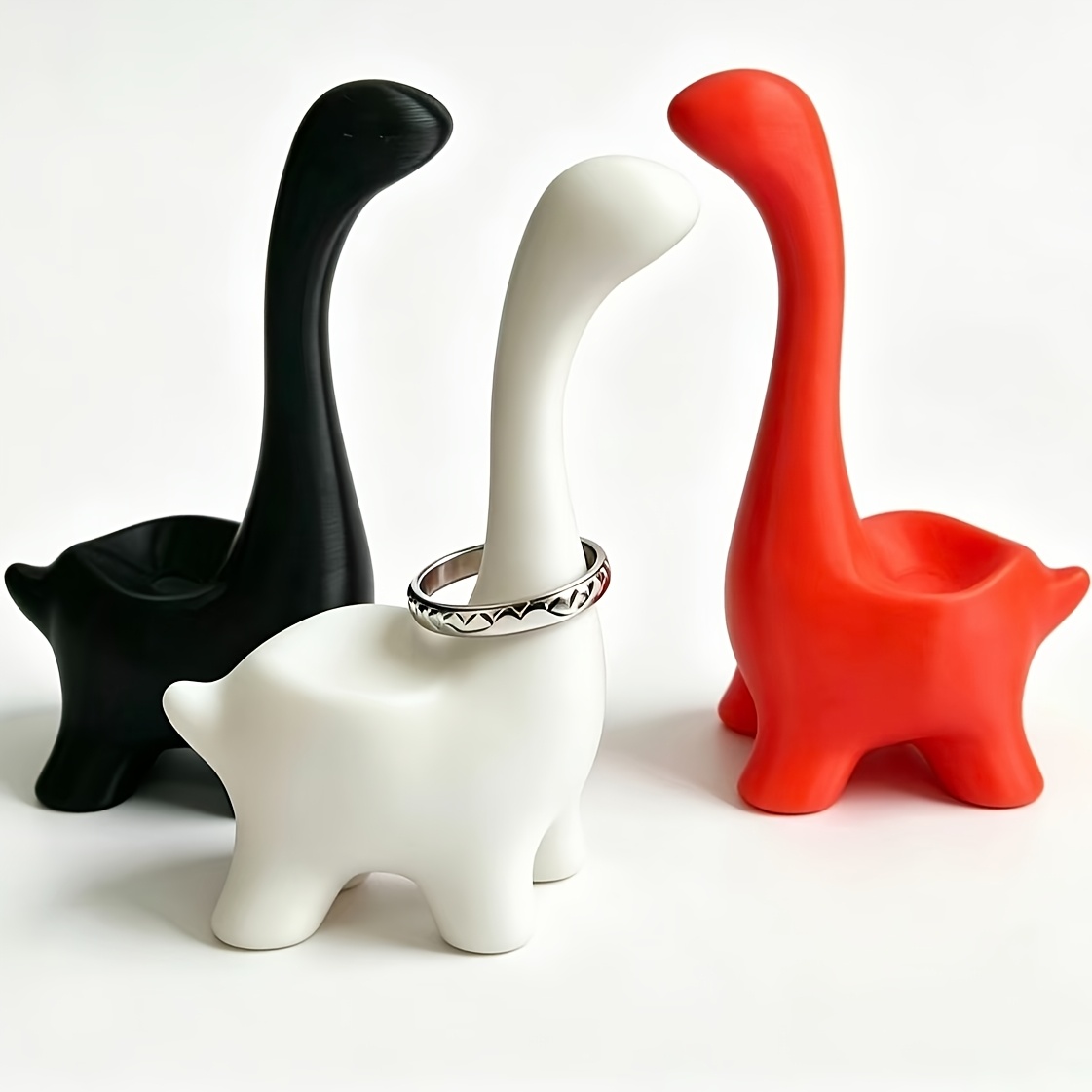 2Pcs Simple Long-Necked Dinosa - đánh giá và giá 3D Printing Ring Holder